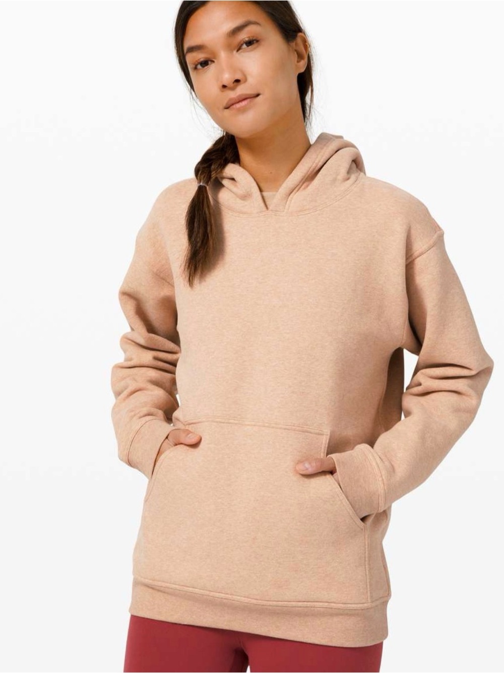 Lululemon All Yours Hoodie Cotton Terry in Ivory Peach NWOT Womens Size 10